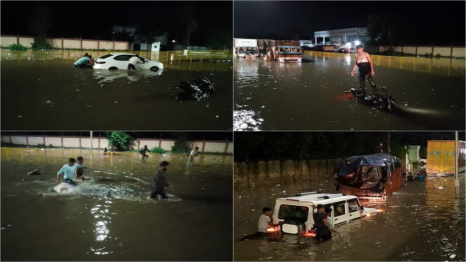 Rain wreaks havoc: Delhi Highway becomes river vehicles submerged in water pictures will surprise you