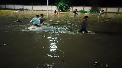 Chest-deep water on Delhi Highway Vehicles stuck creating long jam see photos