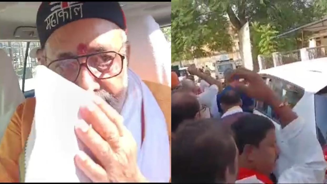 Bihar News : Muslim youth attacked on Giriraj Singh central minister in begusarai security personel saved