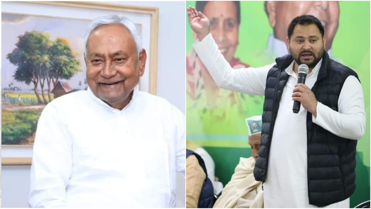 Bihar News : RJD party Tejashwi Yadav target JDU CM Nitish Kumar on Bhumihar bihar caste survey