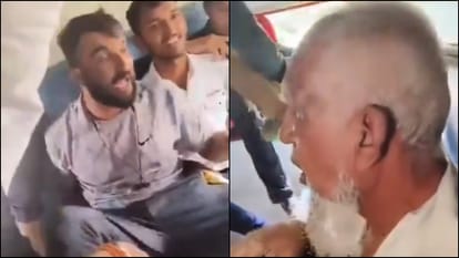 ट्रेन में बुजुर्ग से मारपीट
