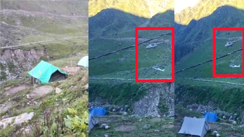 Kedarnath Helicopter Accident Army Chopper Fell into River from Sky Uttarakhand News in hindi