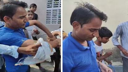 Nagaur : दिलफेंक दुकानदार ने की स्कूली लड़कियों के साथ छेड़छाड़, उल्टा पड़ा मामला, जमकर हुई धुनाई Nagaur: A heartless shopkeeper molested school girls, matter turned upside down, they were beaten up fiercely