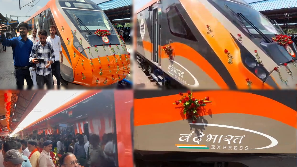 Vande Bharat Express started from Meerut to Lucknow, People Chants Bharat Mata Ki Jai