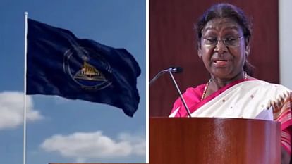 President Droupadi Murmu unveiled a new flag and insignia Supreme Court 75th anniversary