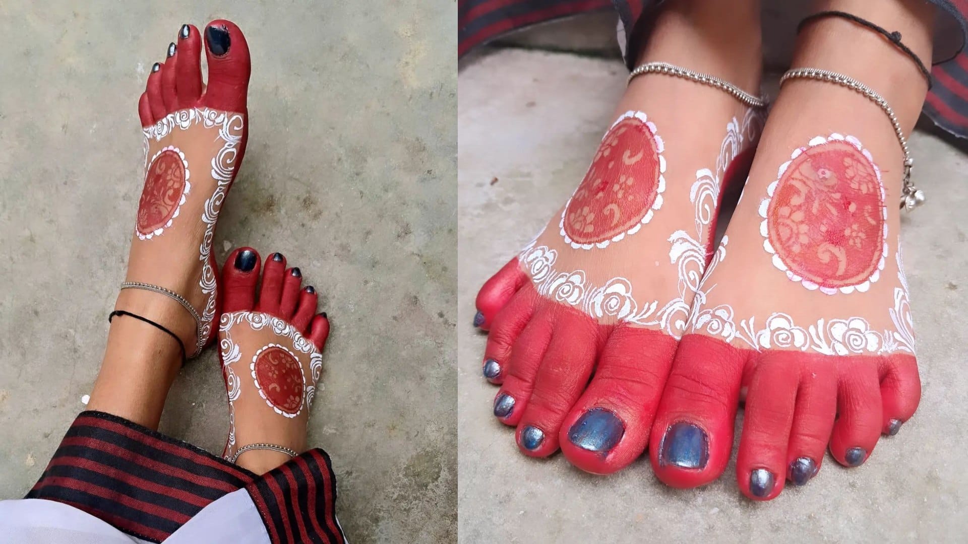 Hartalika Teej 2024 Special latest Alta Design for feet disprj