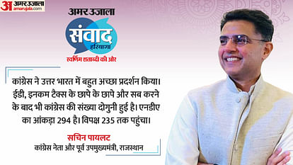 Amar Ujala Samvad: पायलट ने कहा- ईडी, इनकम टैक्स सब कुछ करने के बाद भी कांग्रेस की संख्या दोगुनी, ये जीत ही है Amar Ujala Samvad Gurugram Sachin Pilot on ED Income Tax Congress Haryana Assembly Elections News in Hindi
