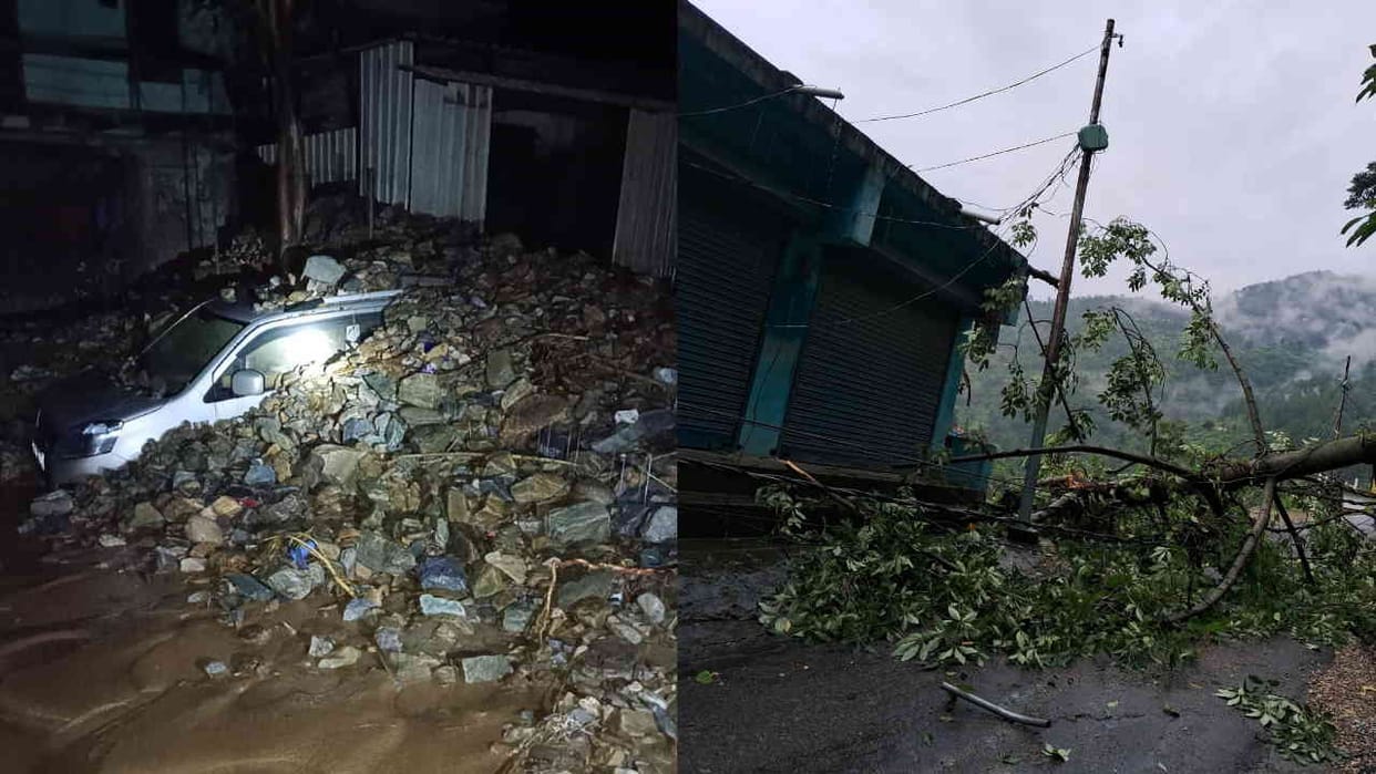 Uttarakhand Heavy rain Houses buried under debris tree fell on highway people ran to save their lives Chamoli