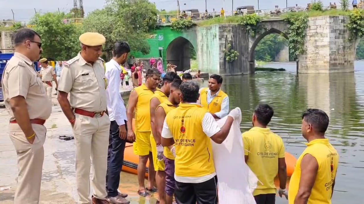 Chittorgarh: Dead body of drowned youth found in Gambhiri river, Civil Defense team was busy since yesterday