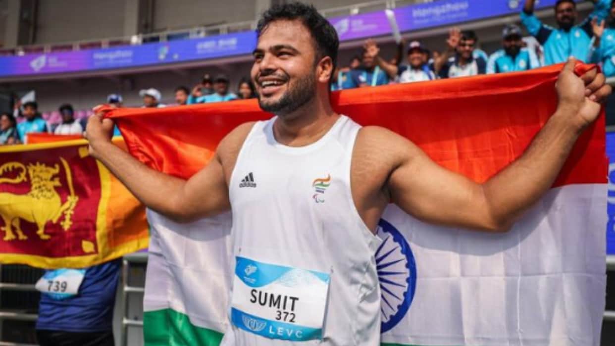 Indian Para Javelin Thrower Sumit Antil bags gold medal in Paris Paralympics with record throw match updates