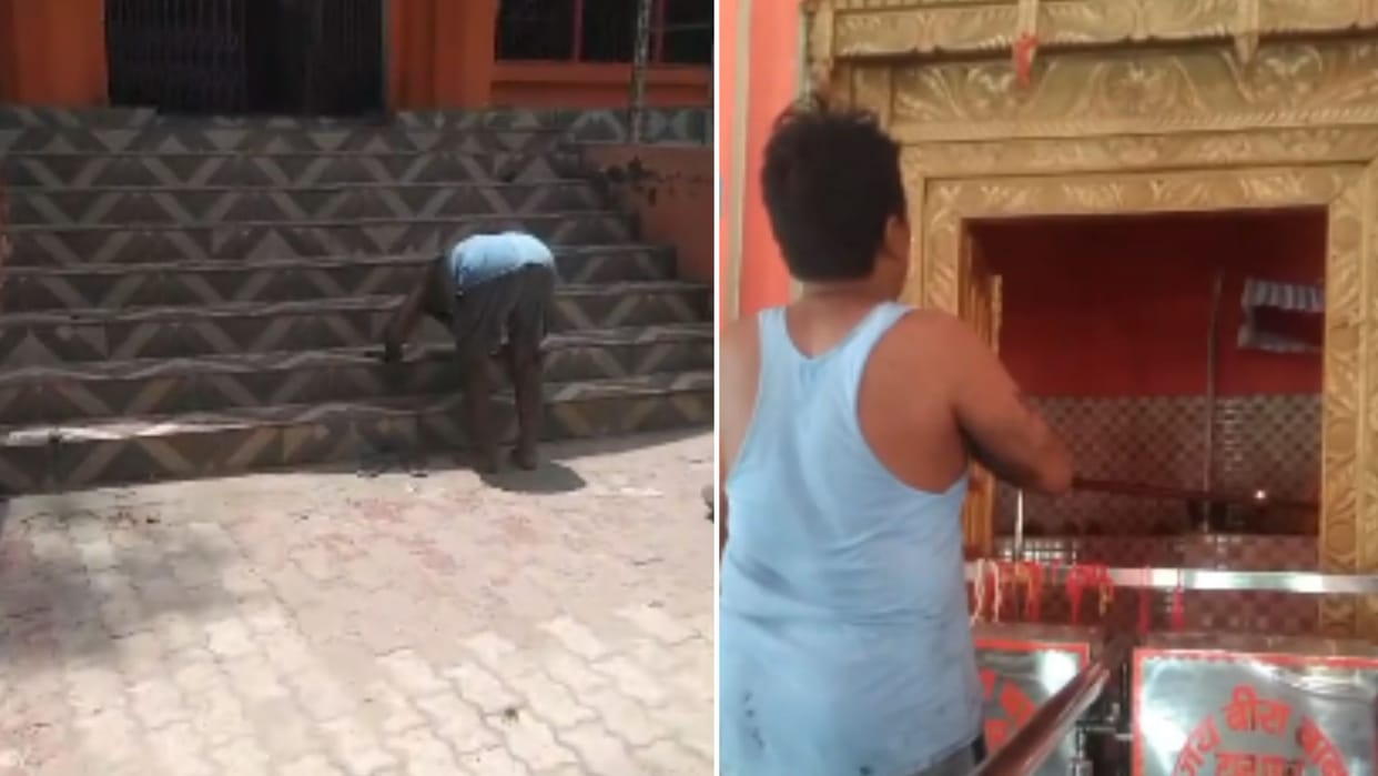 person went take an oath at Beera Baba temple in mau said Police also harassed him