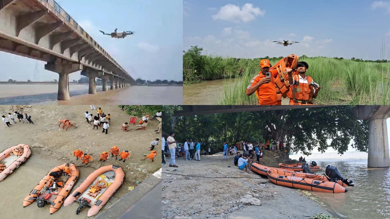Search for Dr. Adityavardhan: With the help of drone cameras, 80 trained soldiers searched Ganga for 45 KM