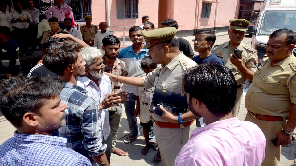 young man was stabbed to death at some distance from the police station
