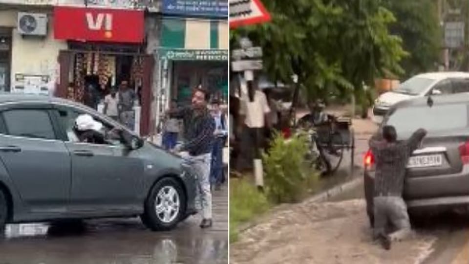 Car driver youth dragged a advocate 100m in Ludhiana video goes viral