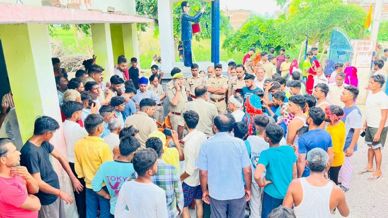 Ambedkar statue installed in the ashram without permission administration removed it