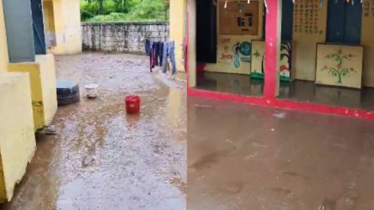 Flood water in Dhar submerged hostel upto waist 42 students screamed and cried hostel superintendent missing