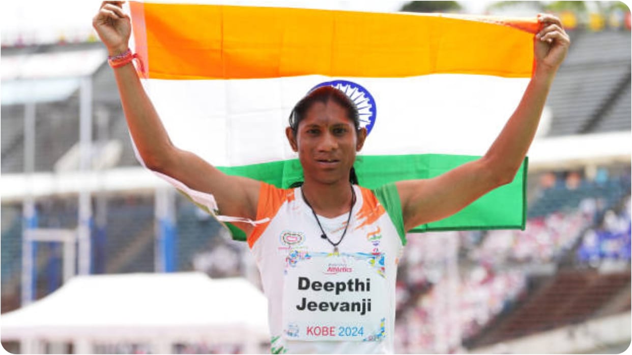 Deepti Jeevanji wins bronze in women's 400 meters T20 Final India's 16th medal in Paris Paralympics