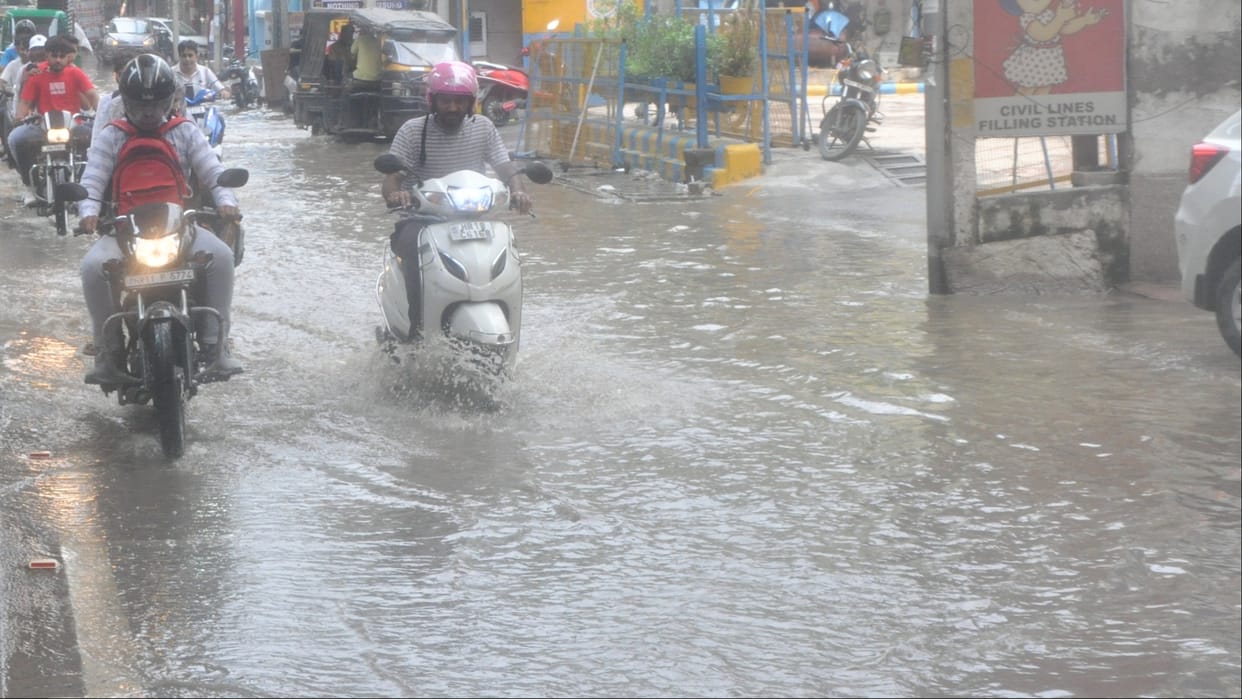 Haryana Rain Photos: Monsoon gained momentum, light to moderate rain occurred in 10 districts