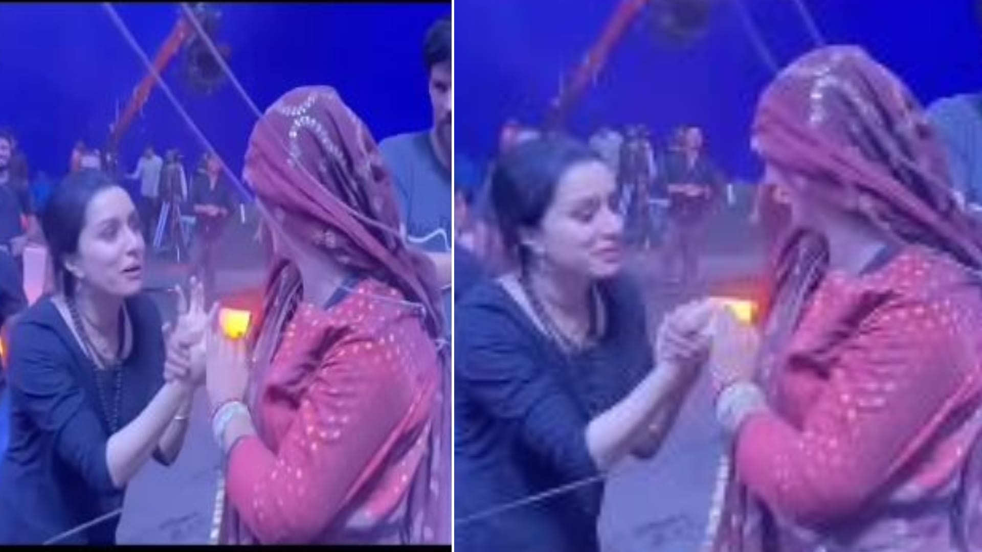 Stree 2 Shraddha Kapoor Kisses Female Stunt Performer Hand and Call Her Superwoman Viral Video on social media