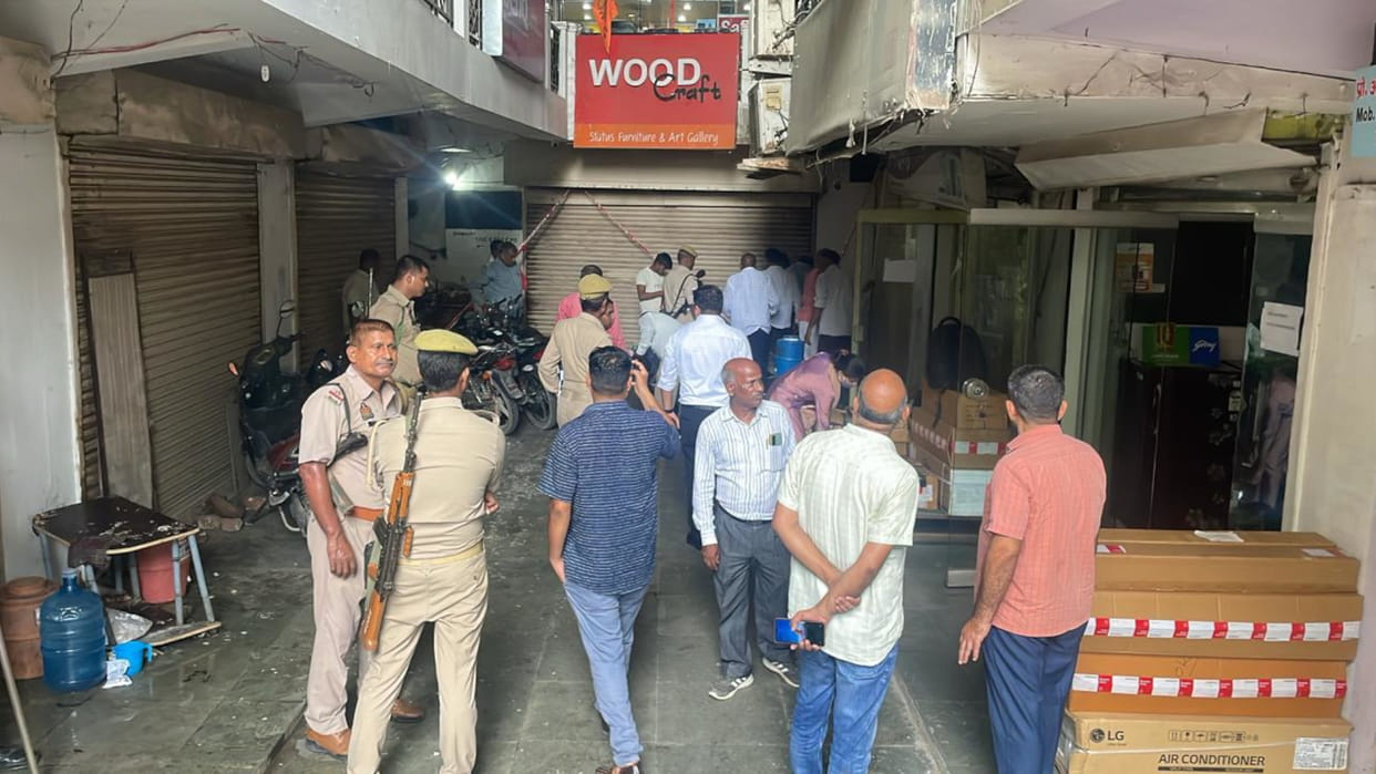 Shops were being operated illegally in the basement, sealed