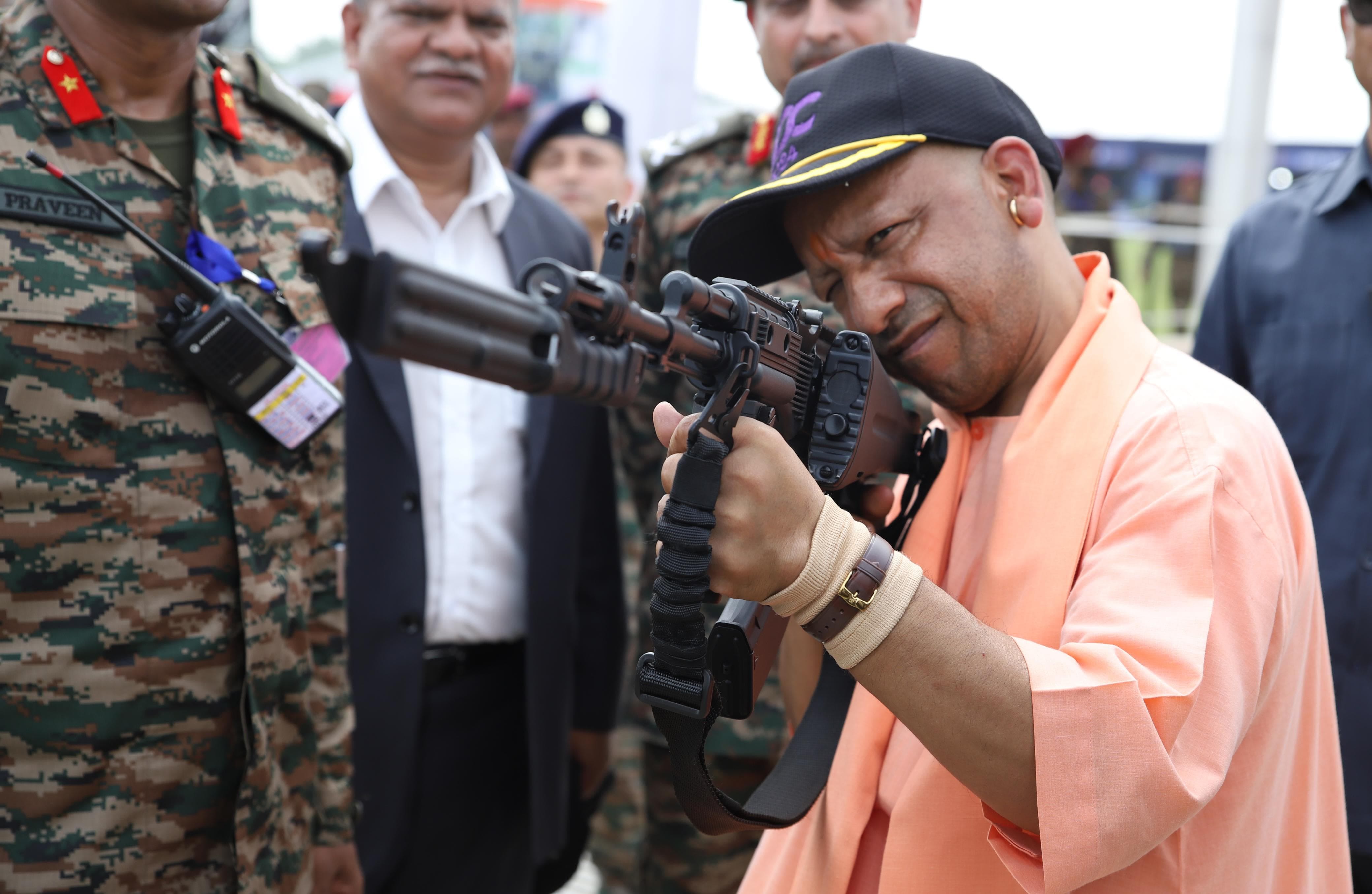 PICS: CM Yogi Adityanath in Sashastra Sanya Samaroh.