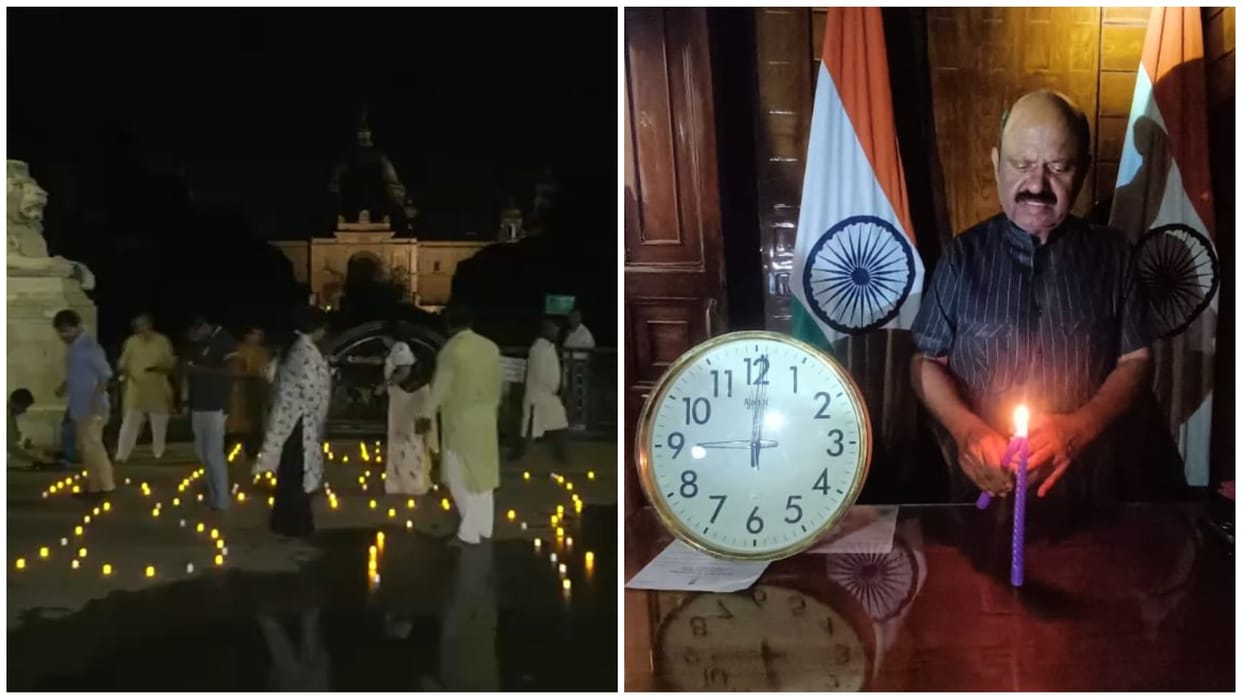 RG Kar Case West Bengal Switch Off Lights Protest Governor CV Ananda Bose Murdered Doctor Parents and BJP join