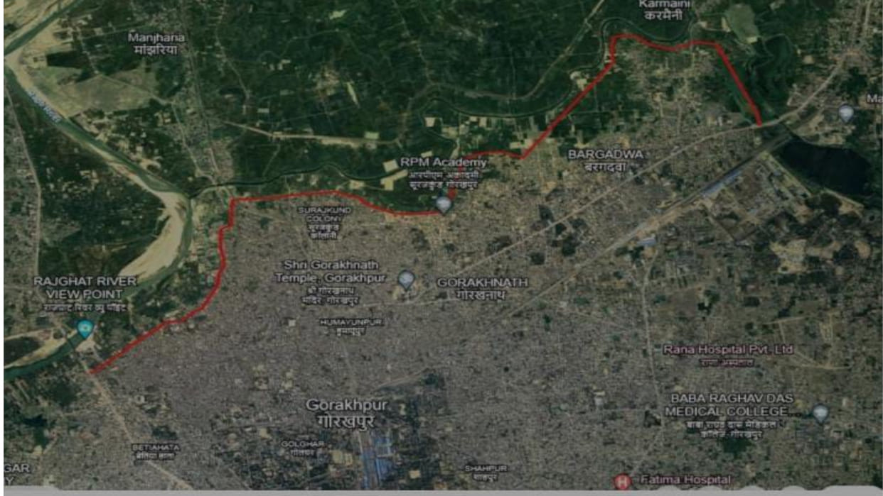 Four lane will be built from Rajghat to Mahesra bridge in Gorakhpur, it will be 14.4 km long.