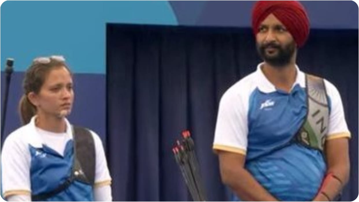 Harvinder singh and Pooja's pair lost in Bronze medal lost in mixed team recurve match against slovenia