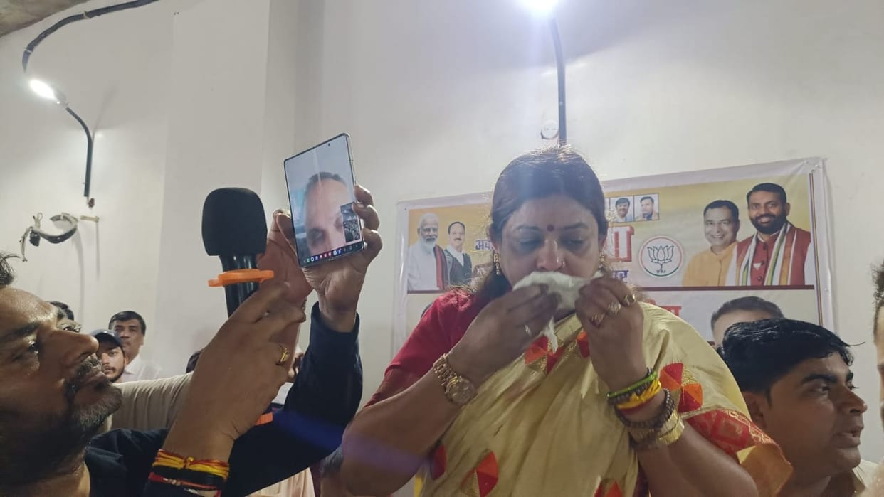 Former minister Kavita Jain pain spilled in form of tears after ticket was cut from Sonipat