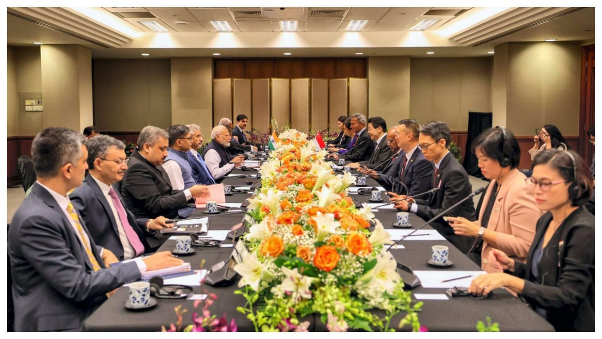 pm modi singapore visit india sign mou in field of digital technology semiconductor