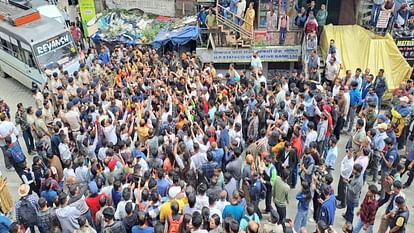 Protest against illegal construction at Religious place in Sanjauli, heavy police force deployed on the spot