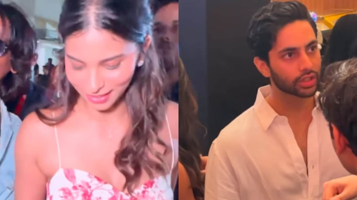 Suhana Khan Agastya were seen together at screening of Ananya Pandey's Call Me Bae users said very cute couple