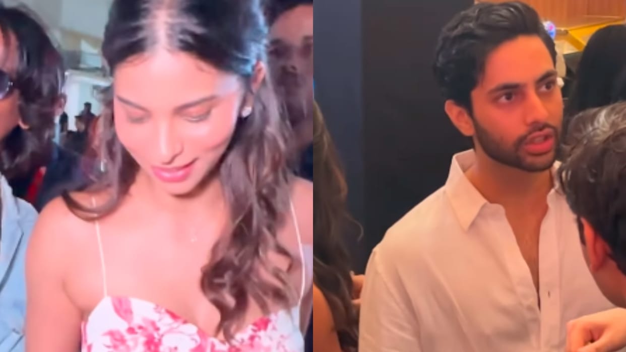 Suhana Khan Agastya were seen together at screening of Ananya Pandey's Call Me Bae users said very cute couple