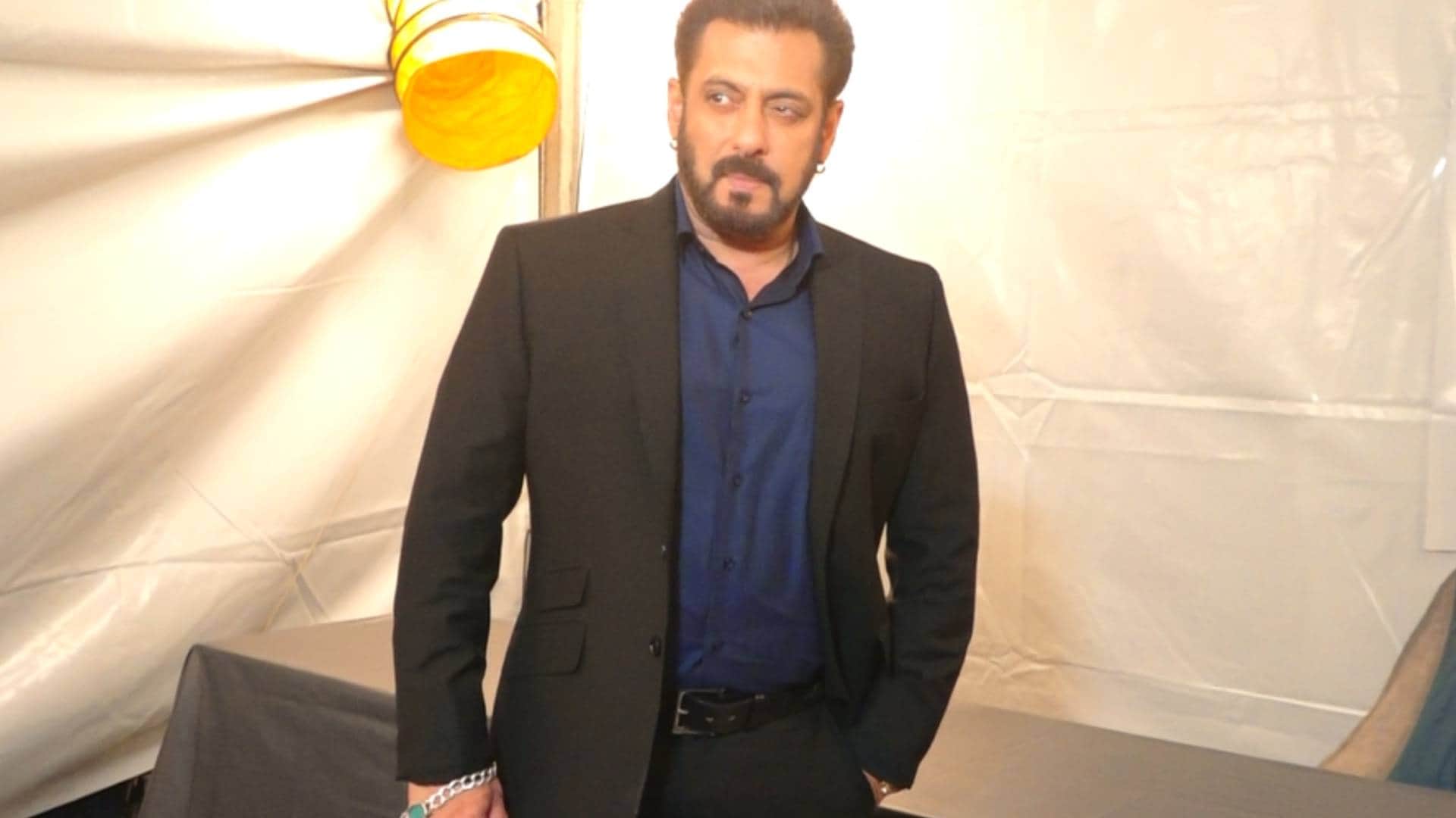 sikandar actor salman khan spotted on bigg boss season 18 set shoots show promo after rib injury video viral