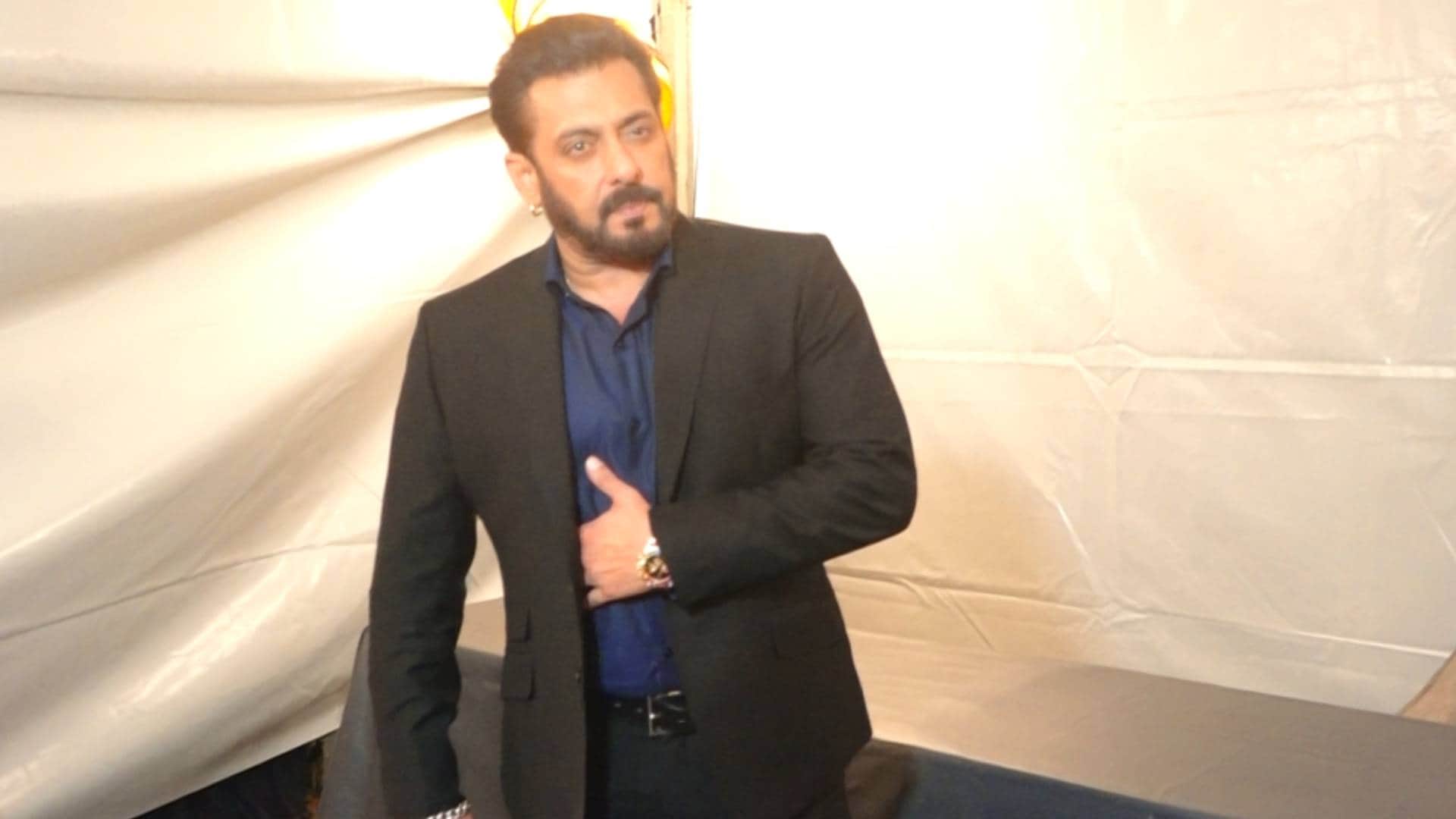 sikandar actor salman khan spotted on bigg boss season 18 set shoots show promo after rib injury video viral