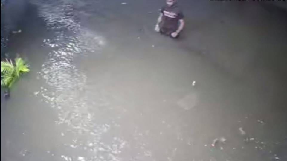 roads were flooded After the rain in Agra bikes were on roads and counters in shops were submerged