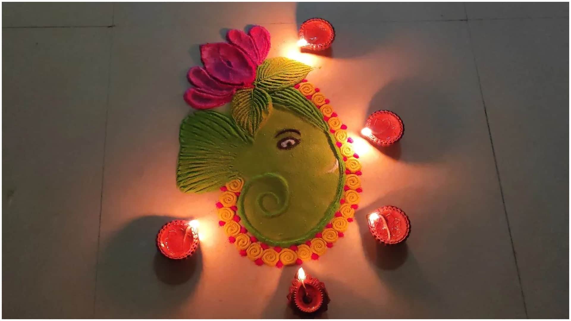 Ganesh Chaturthi 2024 Rangoli Design For Ganesh Sthapana And Ganapati Puja