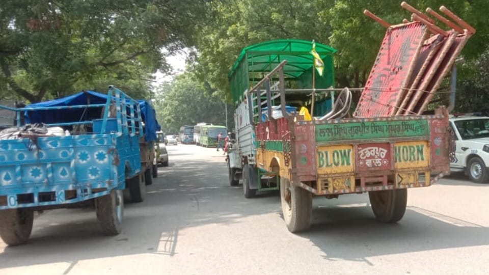 Kisan Andolan in Chandigarh all update news