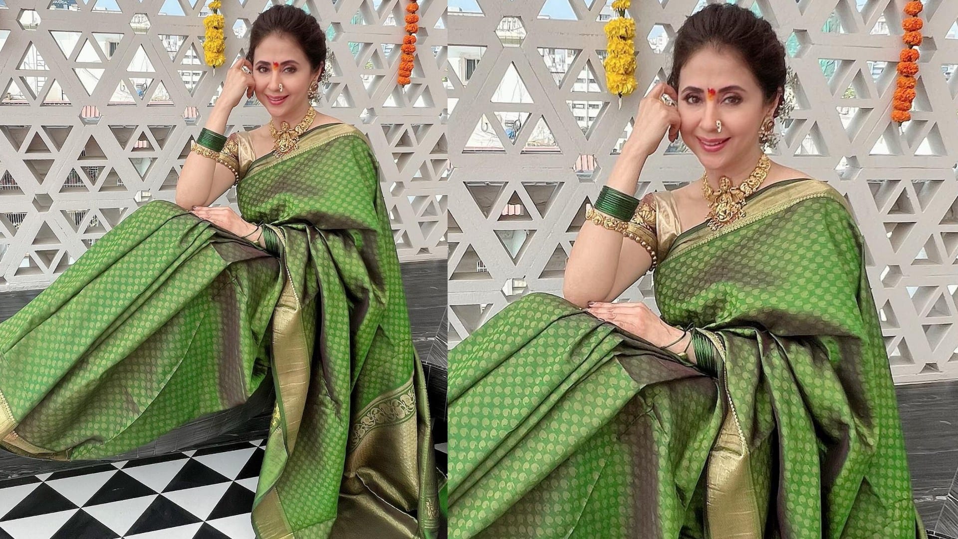 Ganesh Chaturthi 2024 marathi style look inspired by Bollywood actress disprj