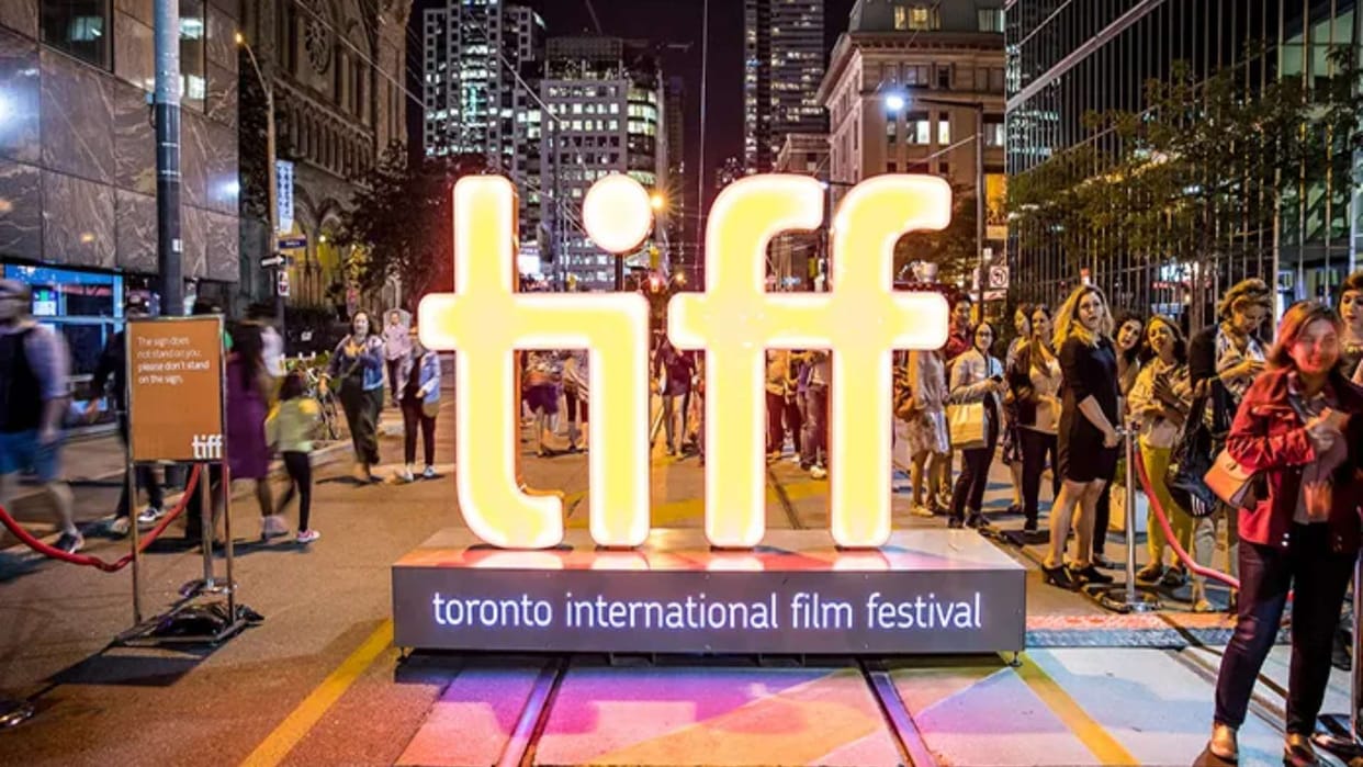TIFF Protest took place at Toronto International Film Festival Palestine supporter raised stop genocide slogan