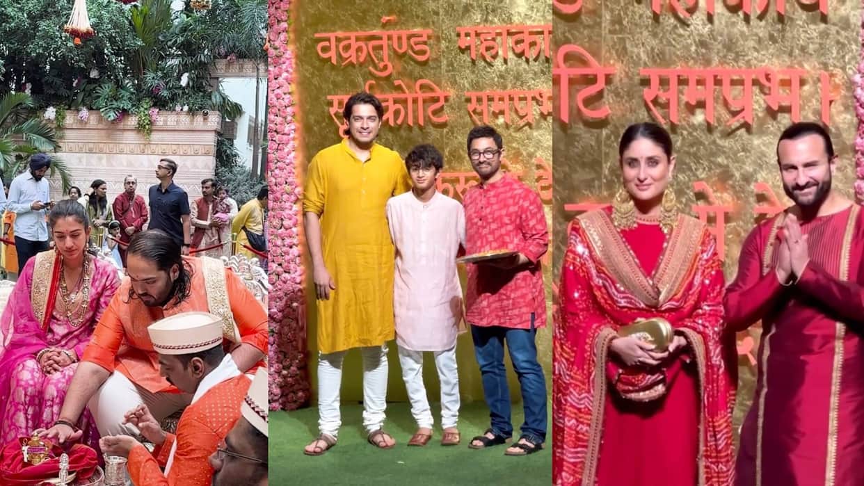 mukesh ambani Ganesh Chaturthi 2024 celebration saif ali khan aamir khan tiger shroff anil kapoor Suniel pics