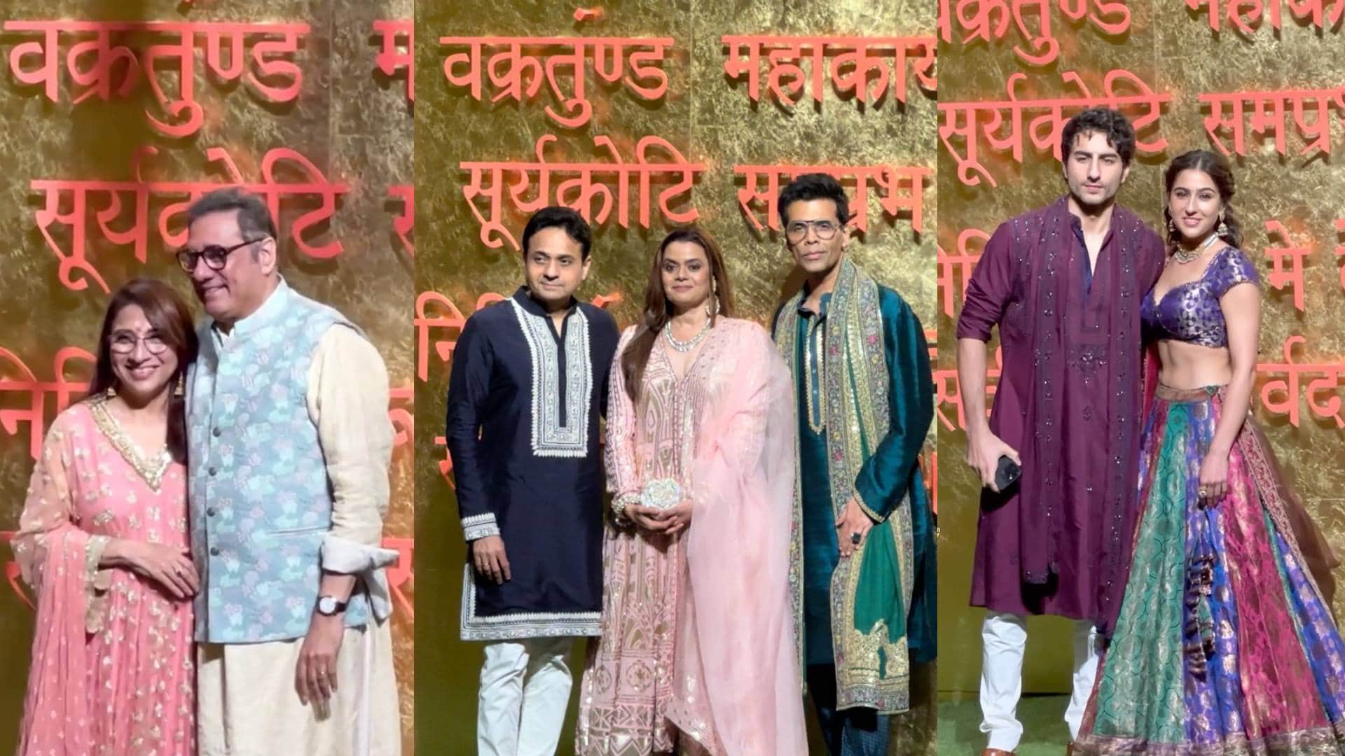 mukesh ambani Ganesh Chaturthi 2024 celebration saif ali khan aamir khan tiger shroff anil kapoor Suniel pics