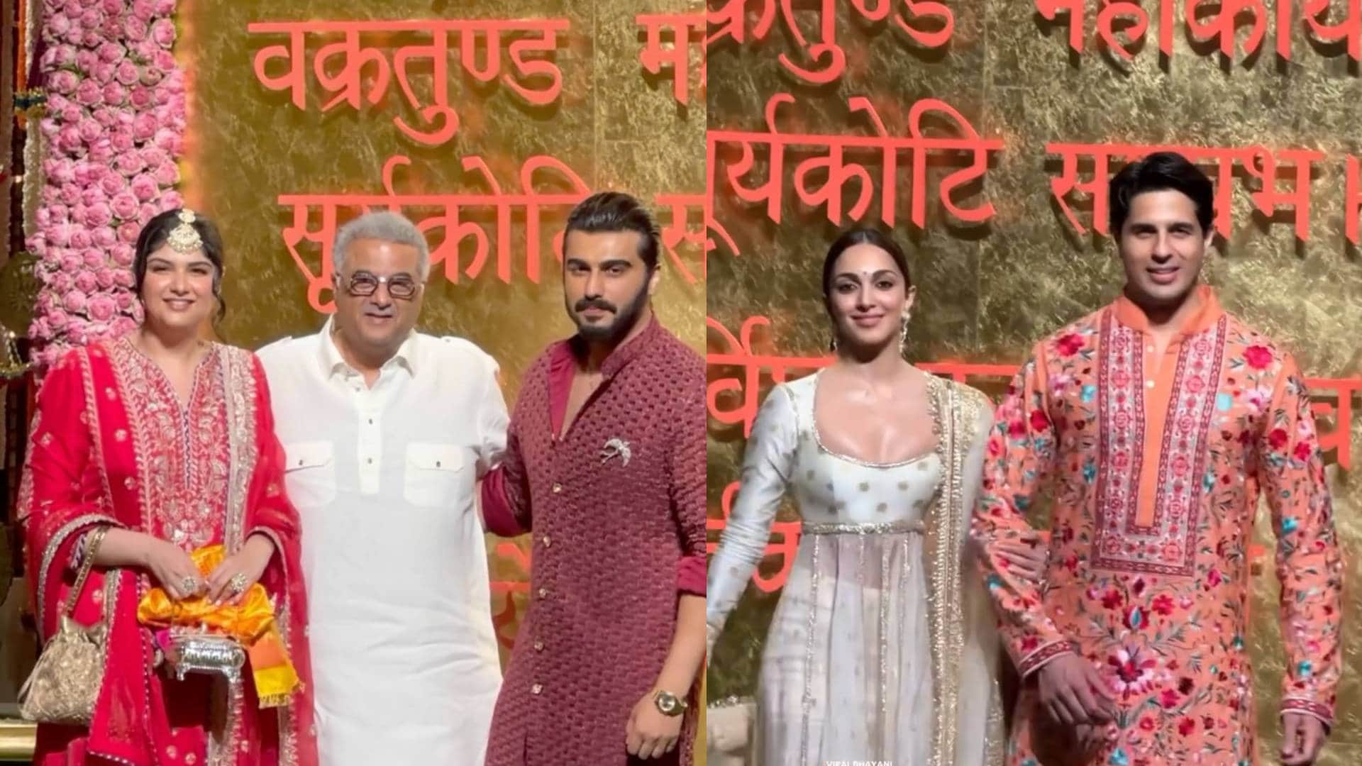 mukesh ambani Ganesh Chaturthi 2024 celebration saif ali khan aamir khan tiger shroff anil kapoor Suniel pics