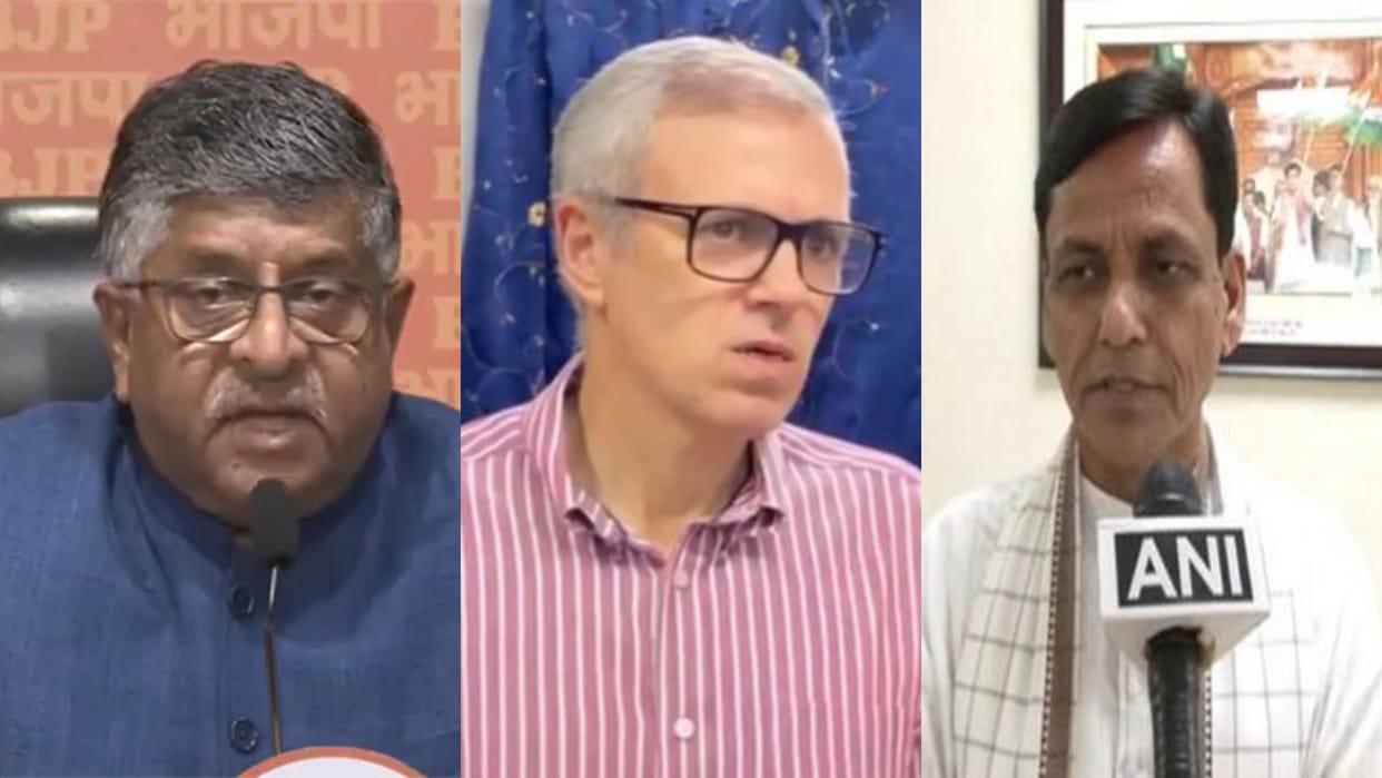BJP Leaders slams JKNC Vice President Omar Abdullah on his remark on Afzal Guru.