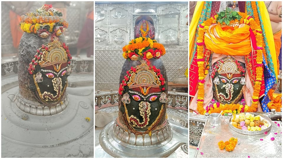 Baba Mahakal dressed as a son in Bhasma Aarti appeared in the form of Shri Ganesh