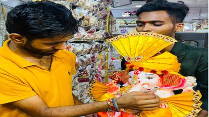 Ganesh Utsav from today, idol installed in pandals. will be celebrated with great pomp in Gorakhpur