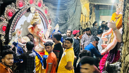 Ganesh Utsav from today, idol installed in pandals. will be celebrated with great pomp in Gorakhpur
