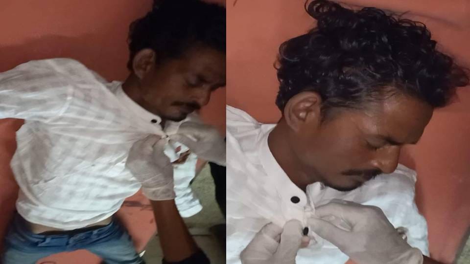 young man travelling on bike was shot in Mainpuri police admitted injured to hospital