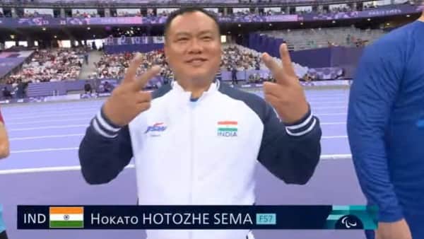 Paris Paralympics 2024 Men's Shot Put F57 Final Army Men Hokato Hotozhe Sema Bronze Medal