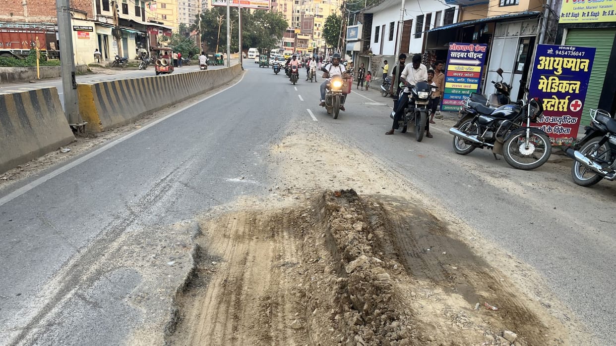 Varanasi Municipal Corporation not build single new road in one year spent seven crores on patchwork